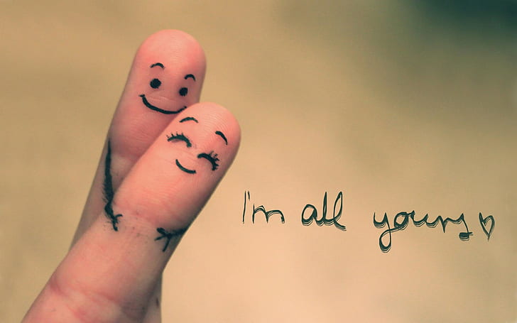 I’m all yours â¥ HD, female and male finger emoji, fingers, HD wallpaper